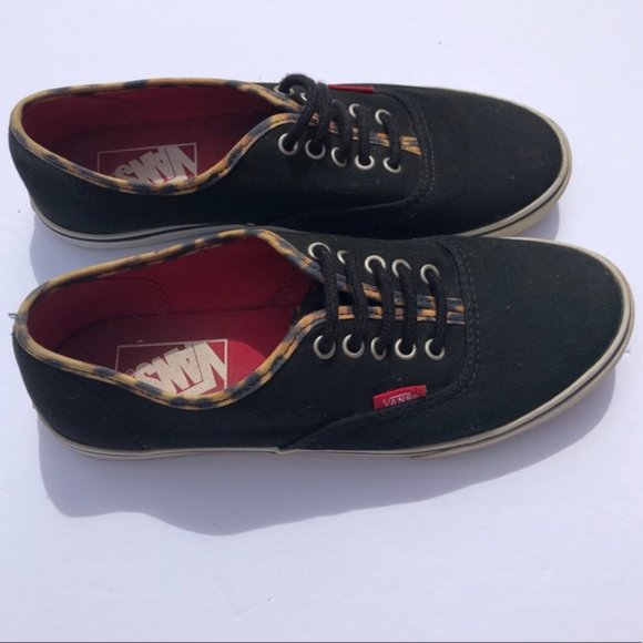 Vans Authentic Lo Pro Sneakers- black/leopard 6.5 - Picture 5 of 8